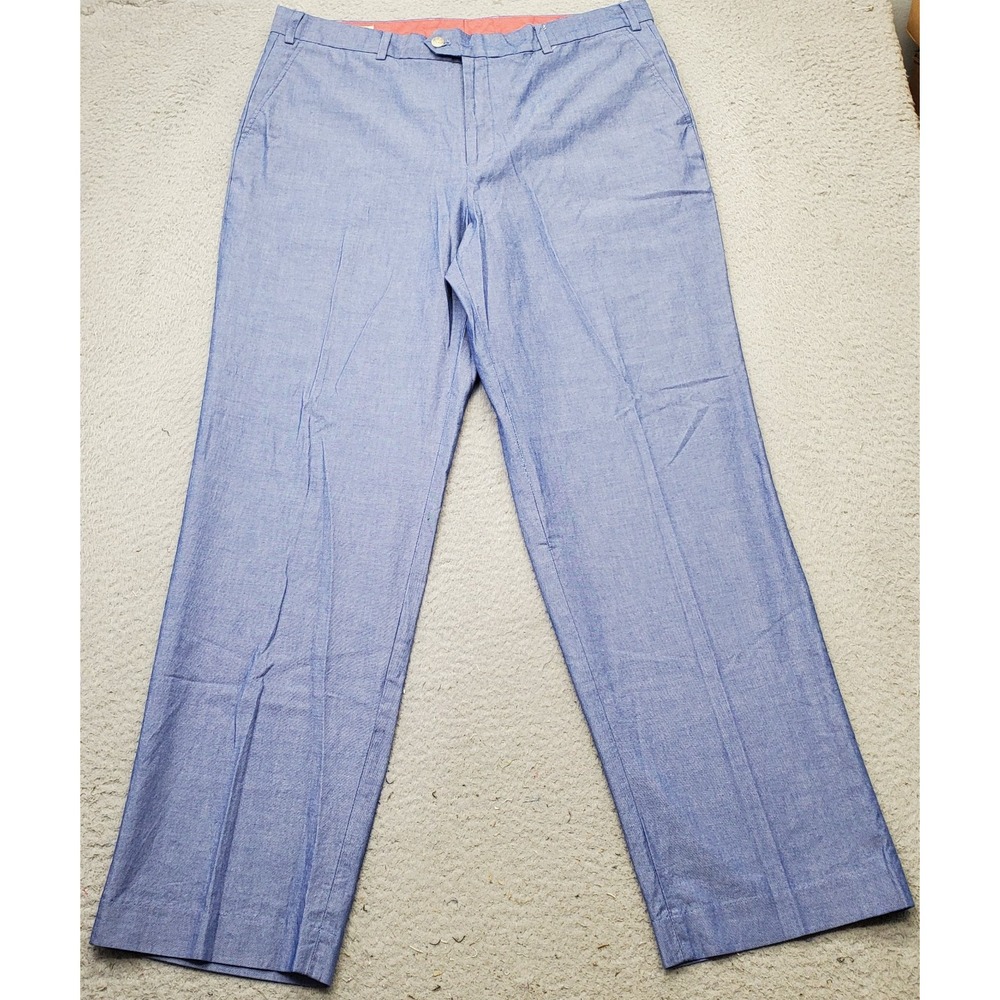Southern Pines Dress Pants‎ Mens Size 38/32 Blue 100% Cotton Formal Straight Leg